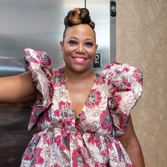 MAIN CHARACTER ENERGY BROCADE MINI DRESS IN SILVER - XL - Picture 3 of 5